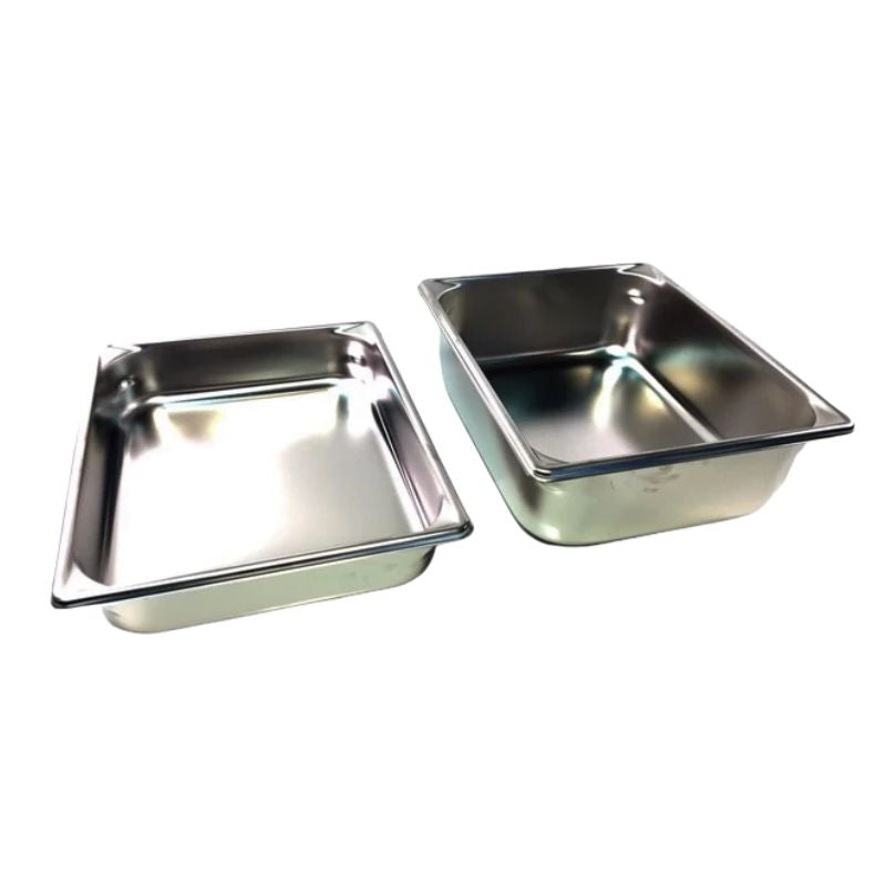 12'' x 10'' Stainless Steel Pans - 2 Depths Available