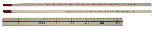 12" Thermometer, 20 to 400°F x 2° - choose Mercury or Non-Mercury