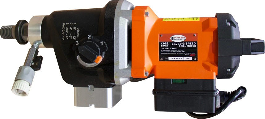 Core Bore Drill Motor - CB 733 Electric 3-Speed Drill Motor