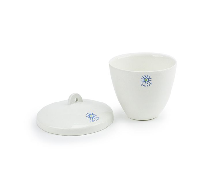 250ml Porcelain Crucibles, Tall Form w/ Lids - Pack of 6