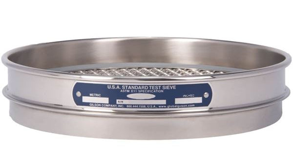 8" Sieves - Choose Half or Full Height - Stainless Frame & Mesh