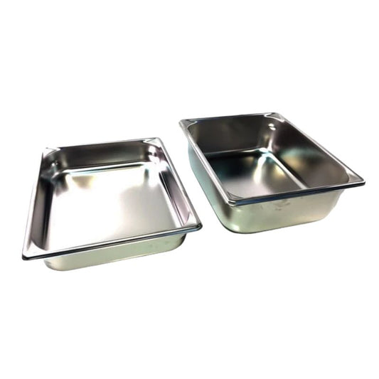 12'' x 10'' Stainless Steel Pans - 2 Depths Available