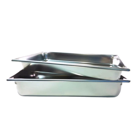 20'' x 12''  Stainless Steel Pans - 2-1/2'' and 4'' Depth