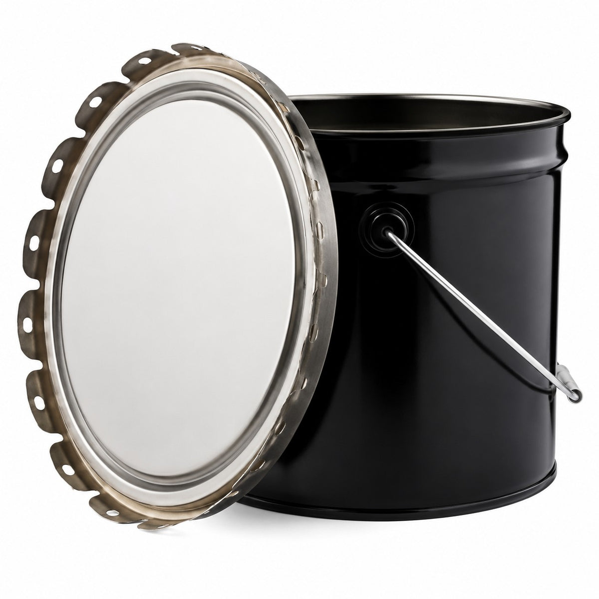 PALLET of 144 - 3- 1/2 Gallon - Open Top, Black Steel Pail- CDOT Specification