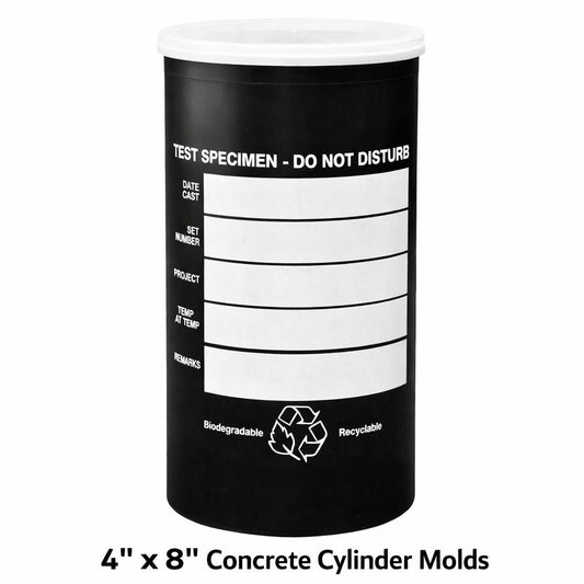 4" x 8" Plastic Cylinder Molds with Flat or Domed Lid, Generic, Case of 36
