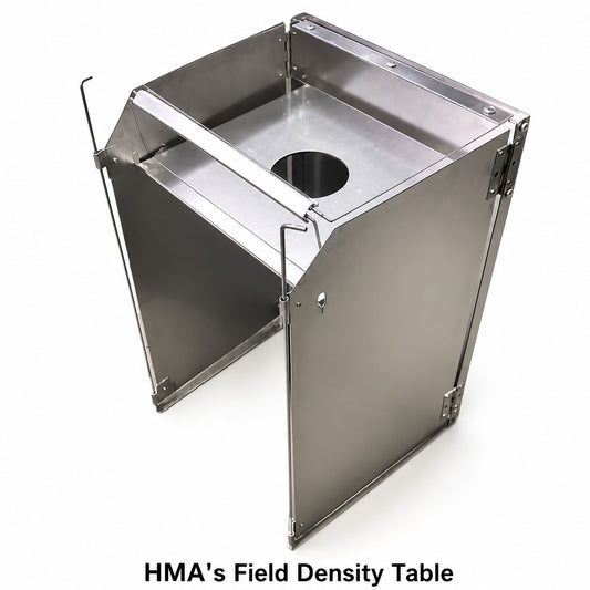 Field Density Table Includes Stainless Steel Weighing Cradle