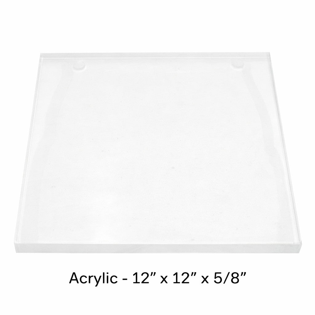 Strike-Off Plate, 12" x 12" x 5/8" Clear