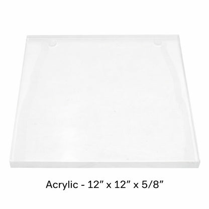 Strike-Off Plate, 12" x 12" x 5/8" Clear