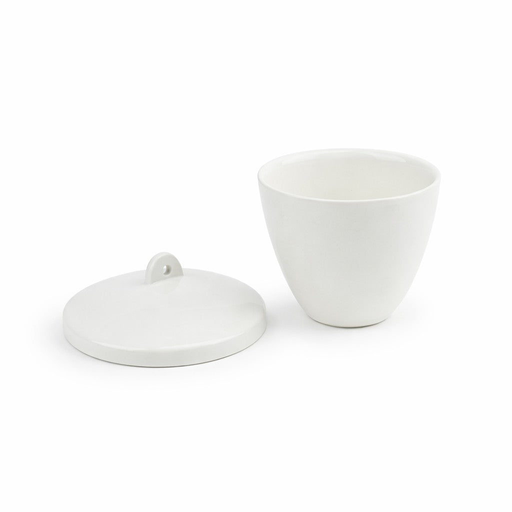 100mL Tall Form Porcelain Crucibles with Lids – Pack of 6