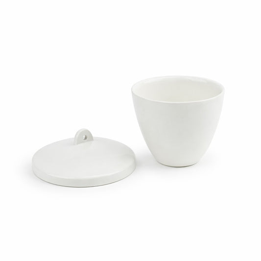 100mL Tall Form Porcelain Crucibles with Lids – Pack of 6