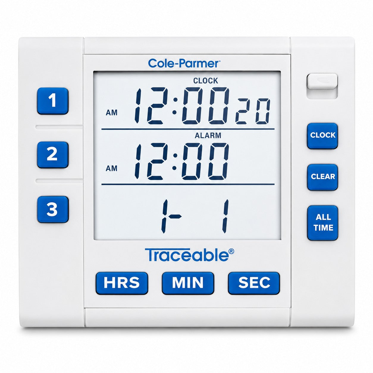 Triple-Timer, 3-Channel with Stopwatch and Clock