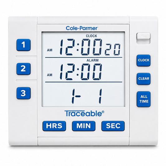 Triple-Timer, 3-Channel with Stopwatch and Clock