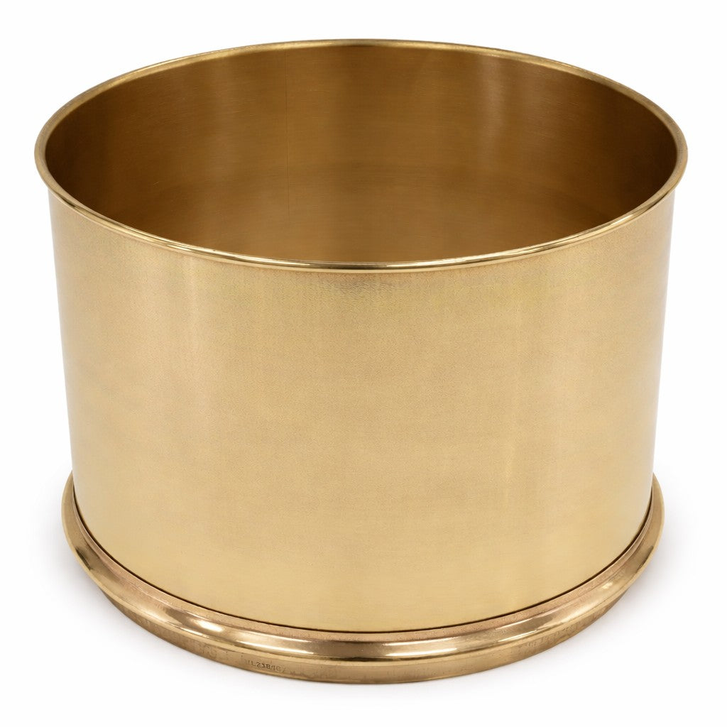 12" x 8" Wet Wash Sieve, #200, Brass w/ Stainless Mesh