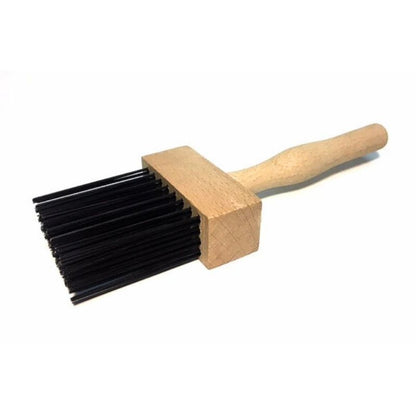Square Steel Bristle Brush with Wood Handle