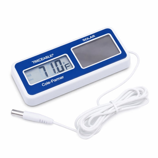 Solar-Powered Digital Thermometer with NIST Traceable Certificate