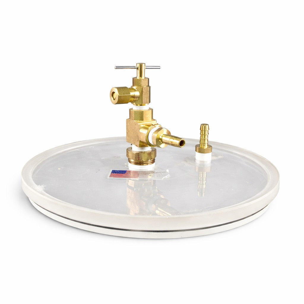 Replacement Pycnometer Lid - 2000g or 4000g, with Fittings