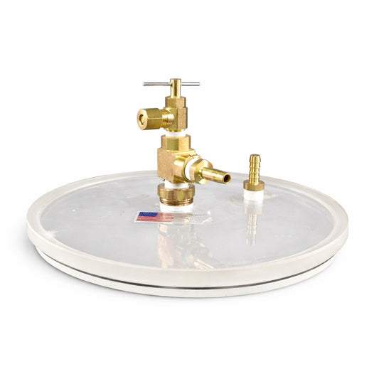 Replacement Pycnometer Lid - 2000g or 4000g, with Fittings