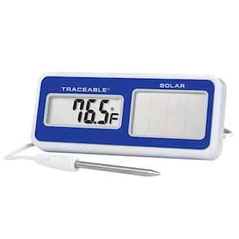Solar-Powered Digital Thermometer with NIST Traceable Certificate