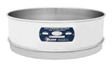 12" Sieve, Full Height - Stainless - Choose Mesh Size