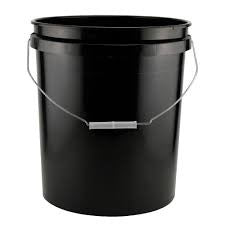5-Gallon Black Plastic Bucket w/o - Lid 120/pallet