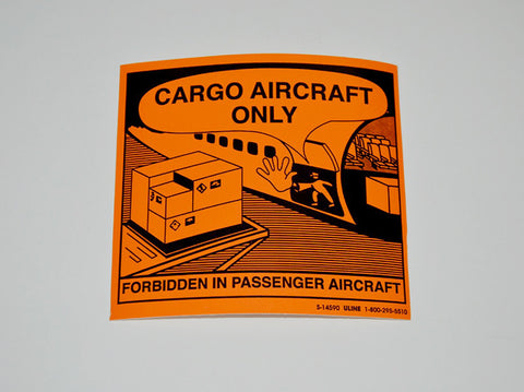 Label - Cargo Aircraft Only