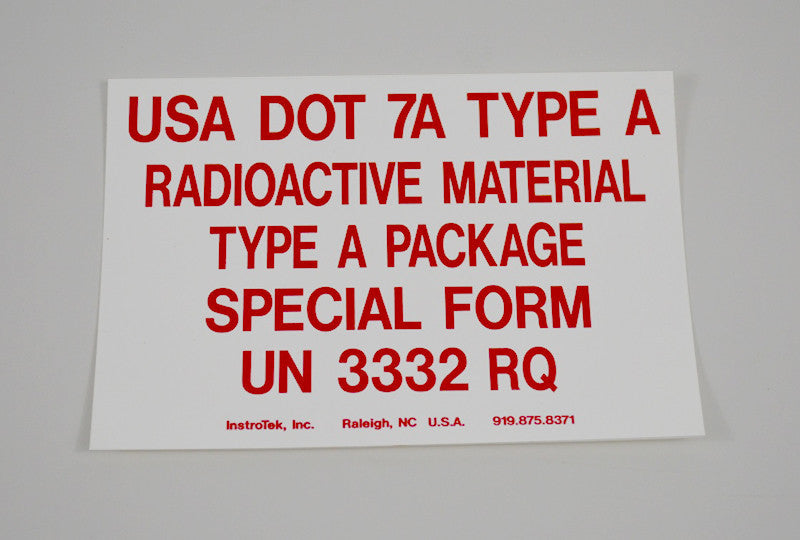 Type A Label - Nuclear Gauge Case
