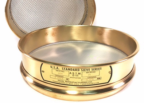 8" Sieves - Choose Half or Full Height - Brass w/ SS Mesh