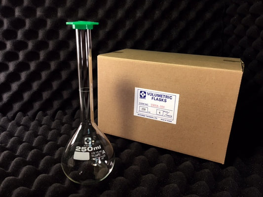 250mL Volumetric Flask with Snap Cap, Pack of Four