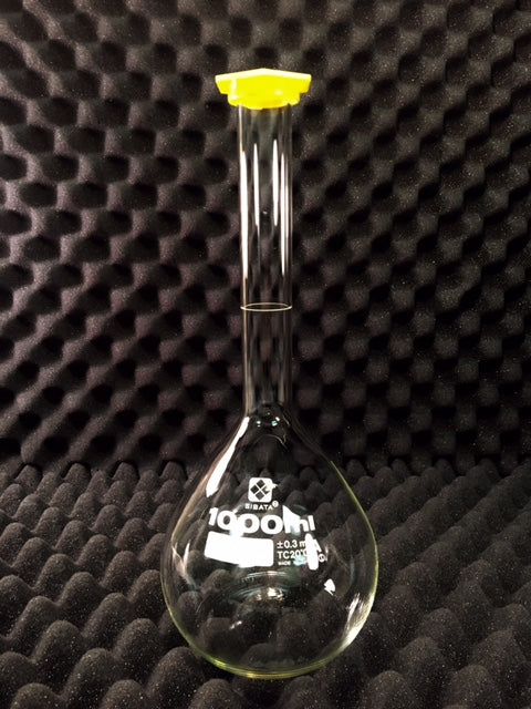 Volumetric Flask with Snap Cap Available in 100mL. 250mL, 500mL & 1000mL