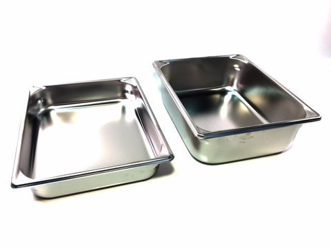 12'' x 10'' Stainless Steel Pans - 2 Depths Available