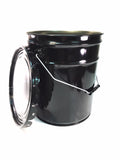 PALLET of 5-Gallon Black Pail With or W/O Lug Lids, 29 Gauge Steel