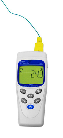 Type K/J Basic Digital Thermometer - One Channel NIST Calibration Certificate