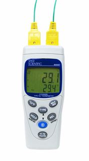 Type K/J Basic Digital Thermometer - Two Channel w/ Calibration Certificate