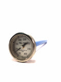 50° - 400°F, 1" Dial, 5" Stem Pocket Thermometer