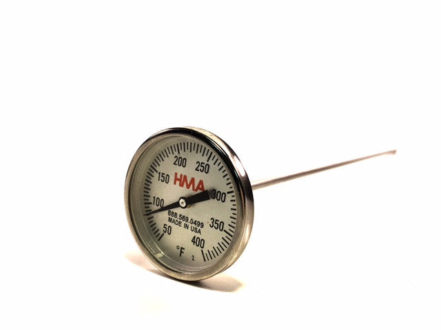 12" Dial Stem Thermometer, 50-400°F