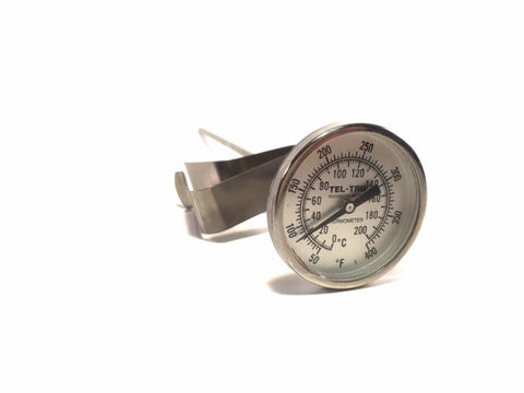 8" Dial Stem Thermometer, 50-400°F / 0-200°C