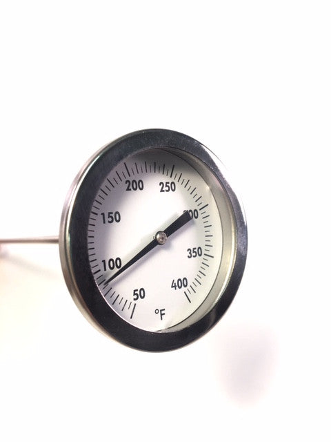 50-400°F 12" Thermometer with 2" Glass Face