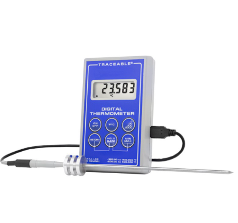 Control Company Digital Thermometers with Stainless-Steel Probe on